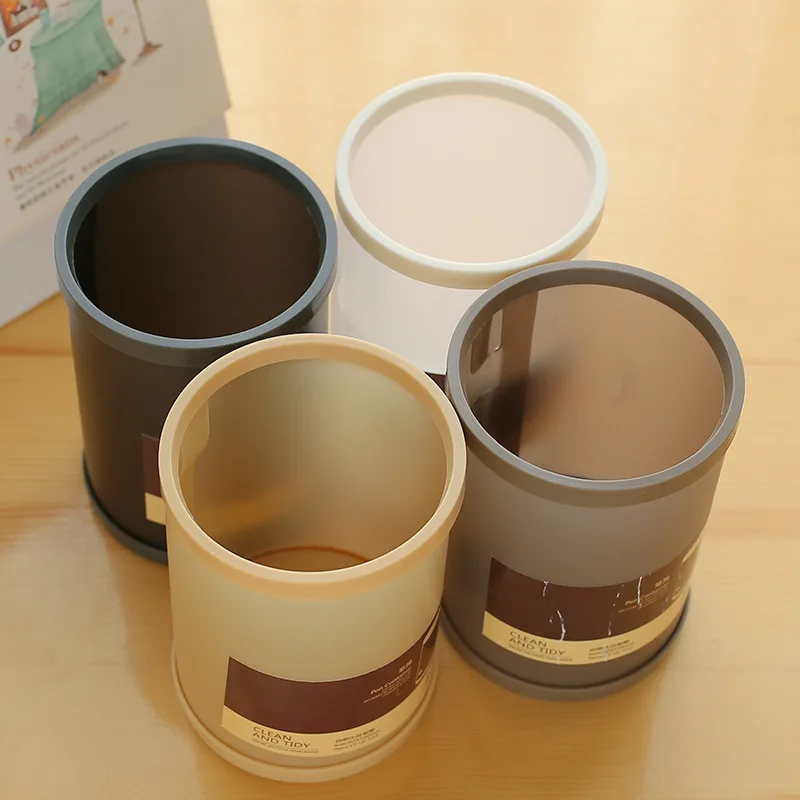 1 pic DIY Круглая Простая однотонная офисная настольная коробка полипропиленовый