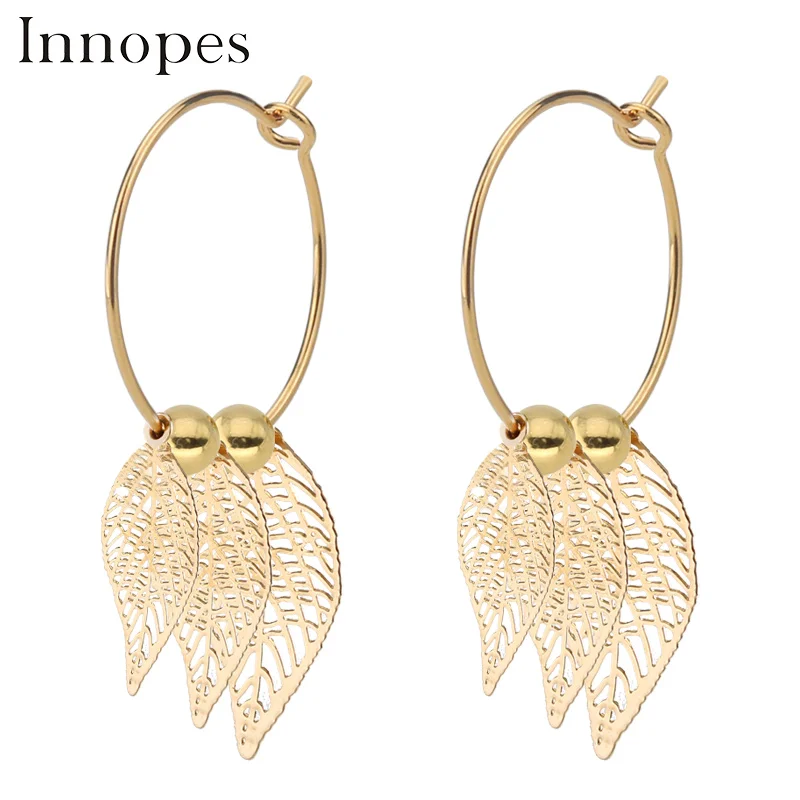 Модные серьги innope для девочек 2019 полые геометрические безопасные булавки стиль