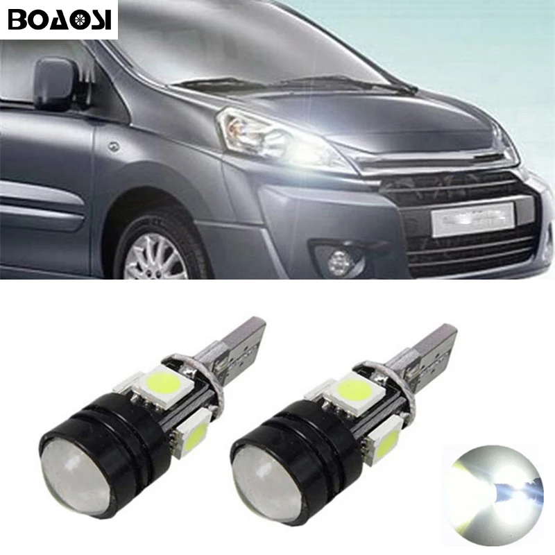 BOAOSI 2x T10 светодиодный 5050 4smd + 1 5 Вт автомобильный Светильник лампы объектив