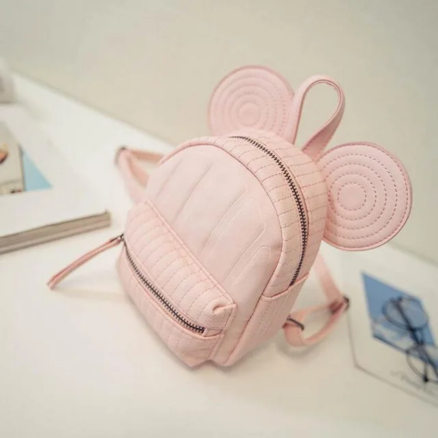 3 цвета в Корейском стиле мультфильм маленький Мышь Для женщин Pu кожаные рюкзаки