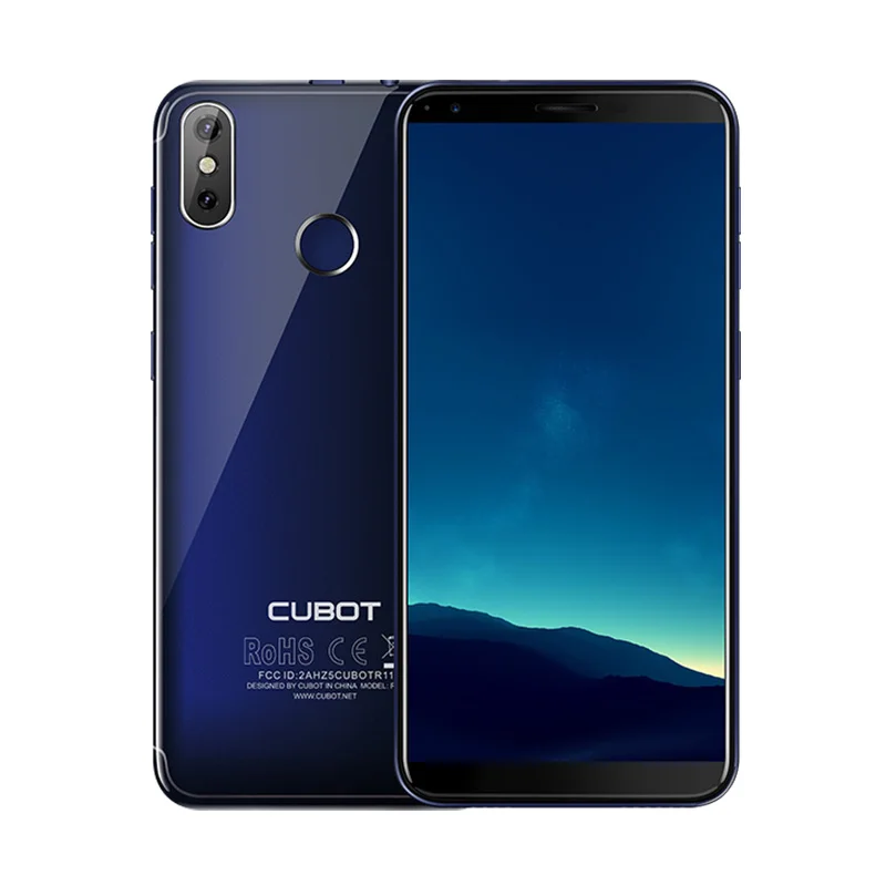 Blue Cubot R11 смартфон 5,5 дюймов HD+ Экран MT6580 Quad-Core телефон задние двойные Камера 2 ГБ+ 16 Гб 2800 мА/ч, чехол для телефона Dual SIM карты - Цвет: Blue