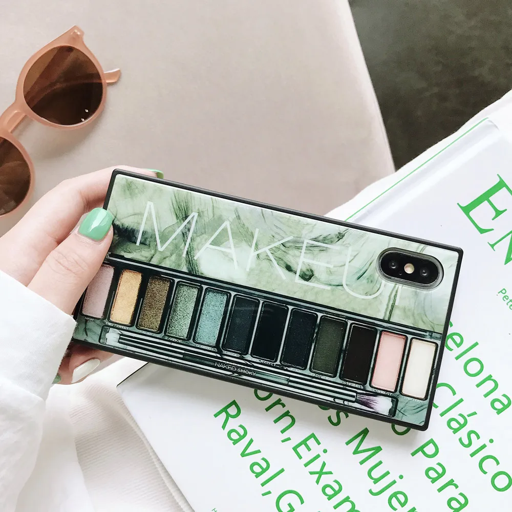 Роскошный 3D чехол с рисунком теней для век OPPO A83 R9 R11 R15 модный квадратный A73 A79