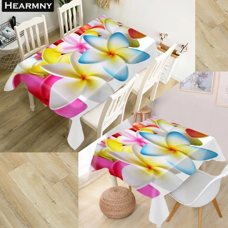 Скатерть HEARMNY Plumeria с цветами 3D ткань Оксфорд квадратная/прямоугольная