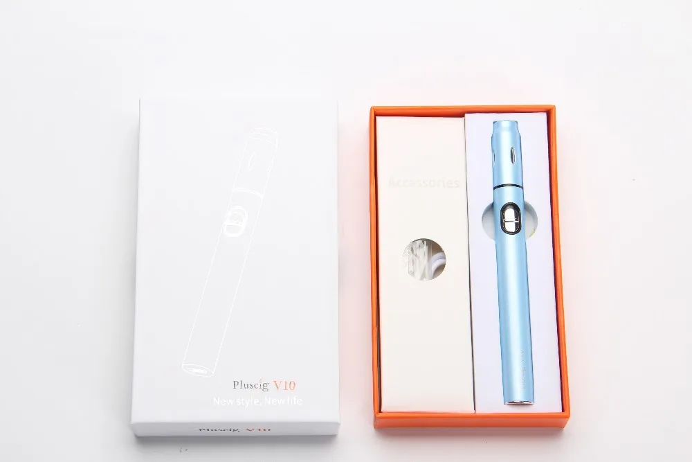 Pluscig V10 нагрев Vape комплект 900 мАч электронная сигарета для нагревания табака картридж Совместимость с брендовый Стик