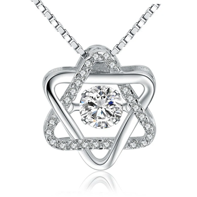 Подвеска из стерлингового серебра 925 пробы с цирконием и стразами|Подвески| |