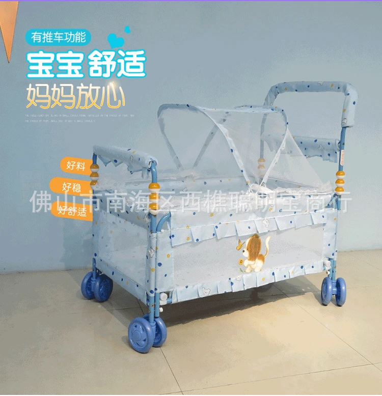 Европейская портативная многофункциональная железная кровать, детская кроватка, Защита окружающей среды, детская кроватка для новорожденных
