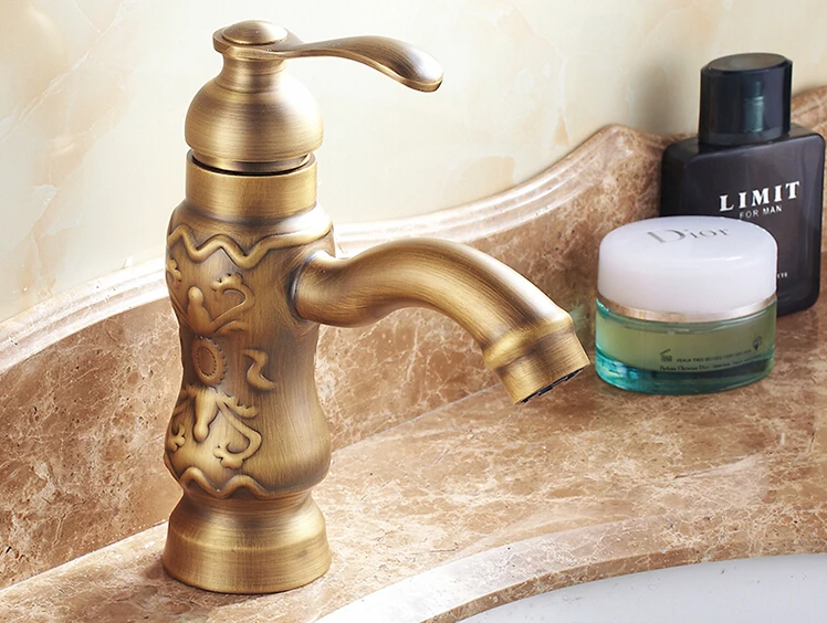 new arrival high quality antique luxury art carved bathroom single lever design sink faucet basin tap mixer | Обустройство дома
