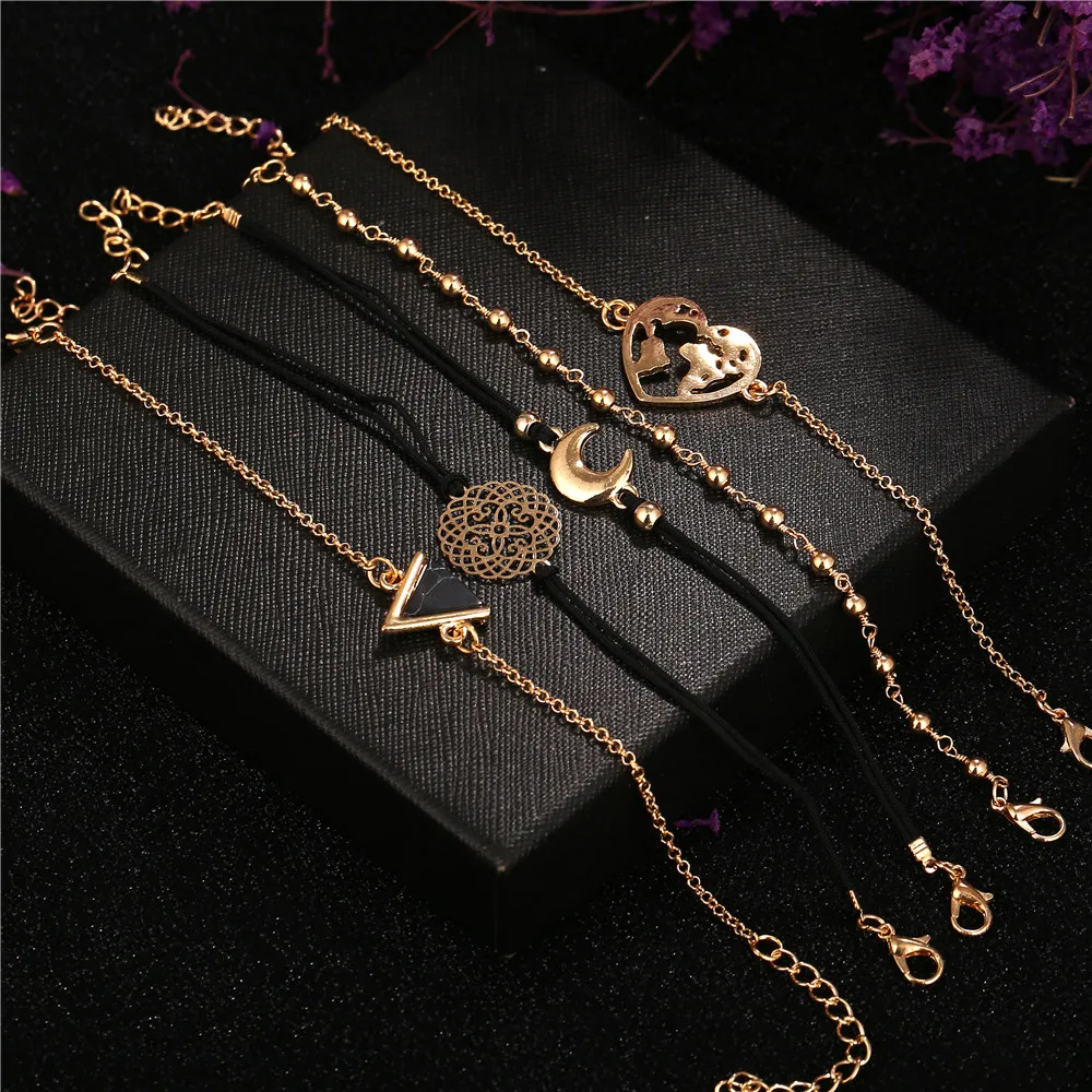 Женский винтажный браслет IF ME золотого цвета с круглыми листьями стрелы