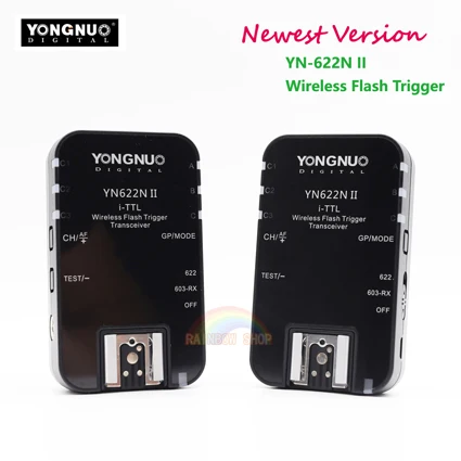 YN-622NII 2 Triggers YN-622N II триггер YN622N-TX ЖК-контроллер ETTL беспроводной триггер вспышки YONGNUO трансивер для Nikon D800 D800E D800S D600 D610 - Цвет: YN-622NII 2 Triggers