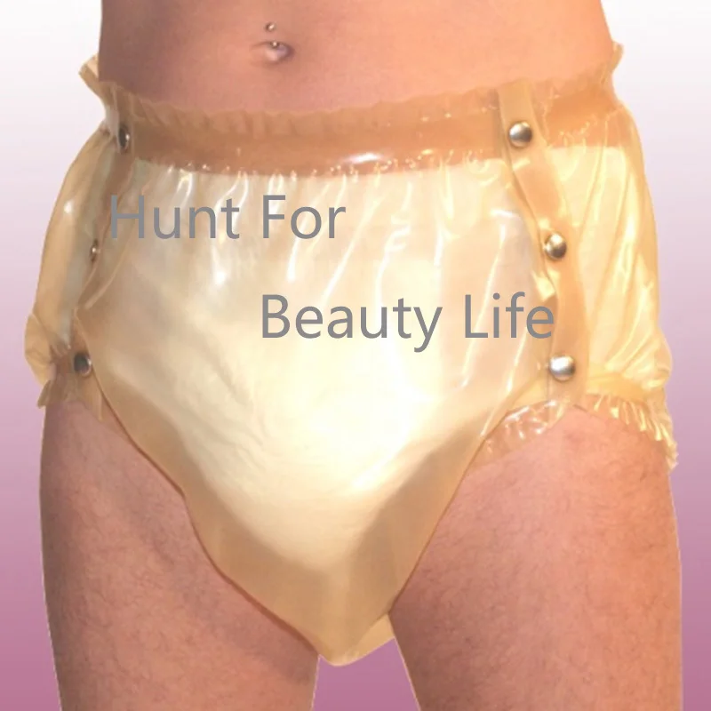 Latex Shorts w snaps Fetish Exotic Pants Buttons baby lugged pants