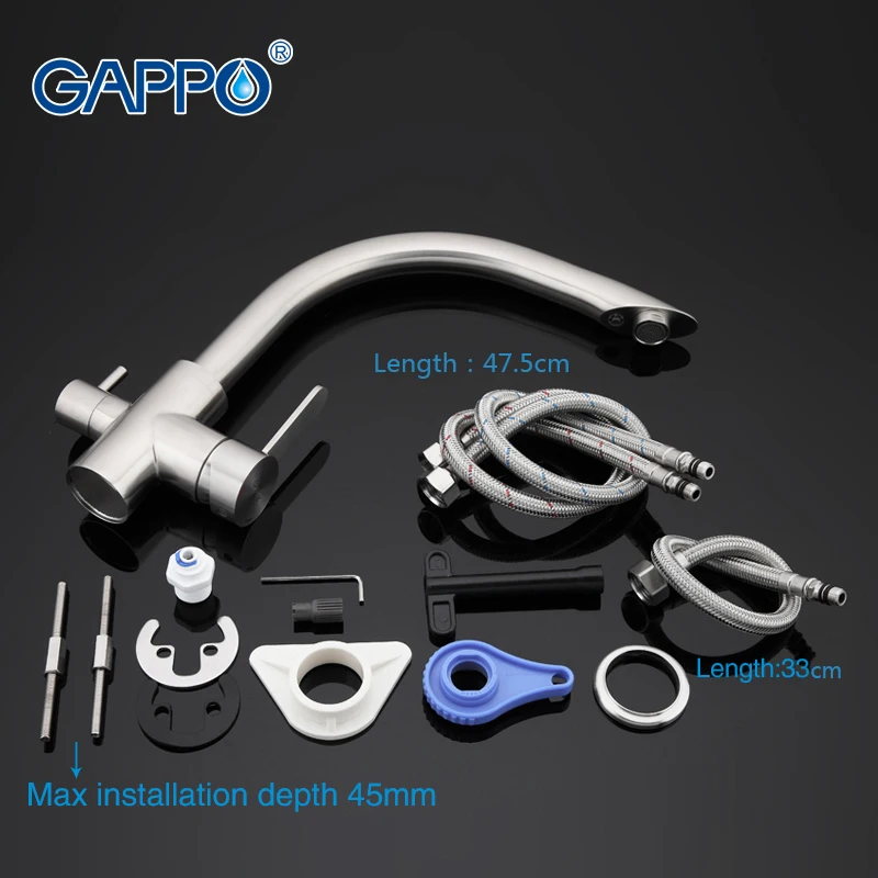GAPPO смеситель для кухонной раковины из нержавеющей стали GA4399/1|kitchen sink faucet|kitchen water