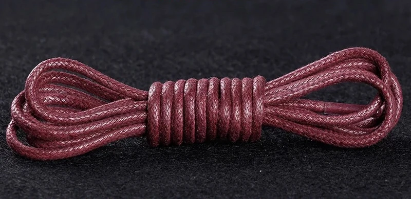Purple Red 1 пара круглых вощеных цветных шнурков эластичные кожаные шнурки для обуви ботинок шнурки для спортивной обуви шнур повседневная спортивная обувь - Цвет: Purple Red