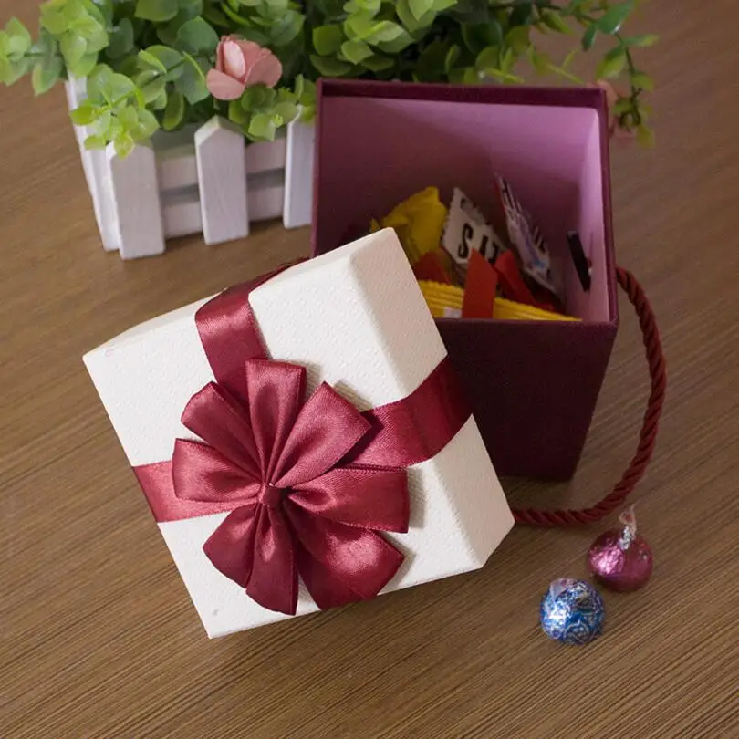 5 шт./лот свадебные сувениры портативная коробка для конфет бумажные подарочные