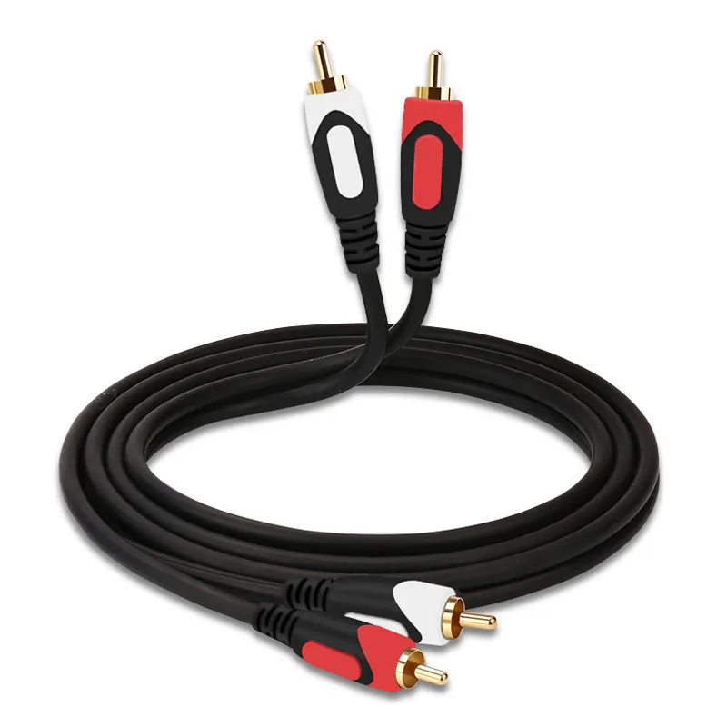 1 8 м аудио линия позолоченная медная Av 2RCATo 2 RCA папа кабель для Louderspeaker TV PC