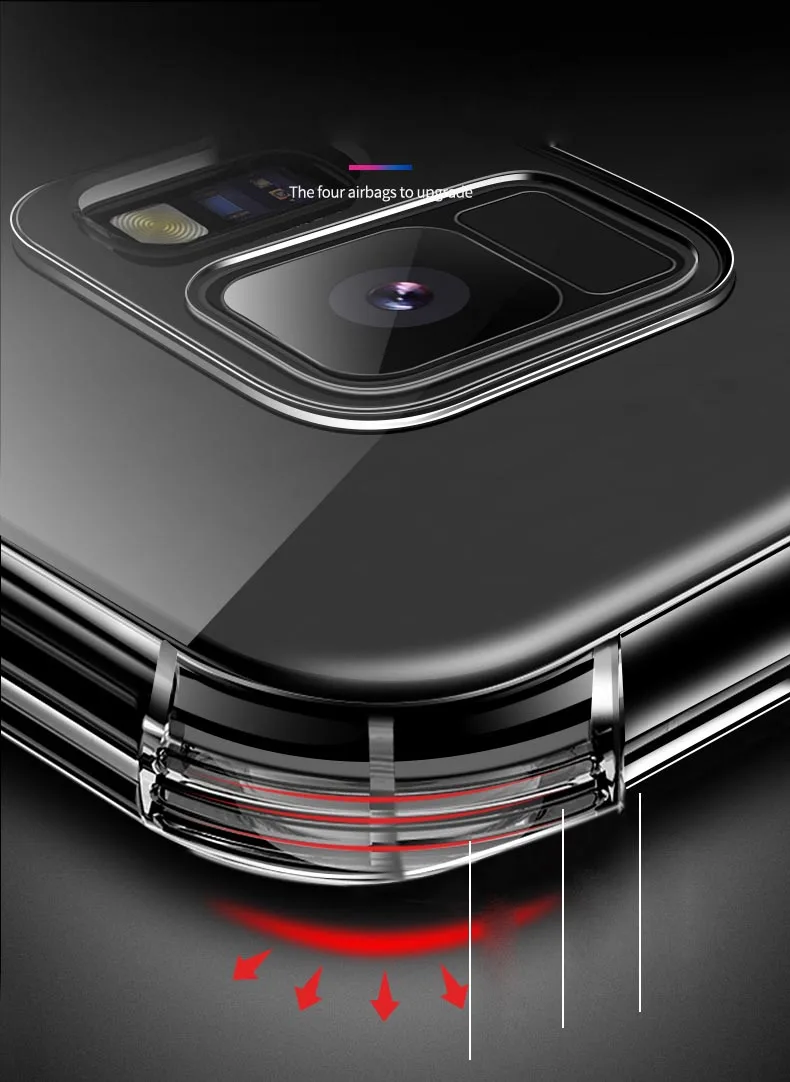 Противоударный прозрачный TPU силиконовый блестящий чехол для samsung Galaxy S10 M10 M20 M30 A20 A30 A40 A50 A70 J4 J6 J8 A6 A8 Plus Note 8 9 A9 A7 крышка