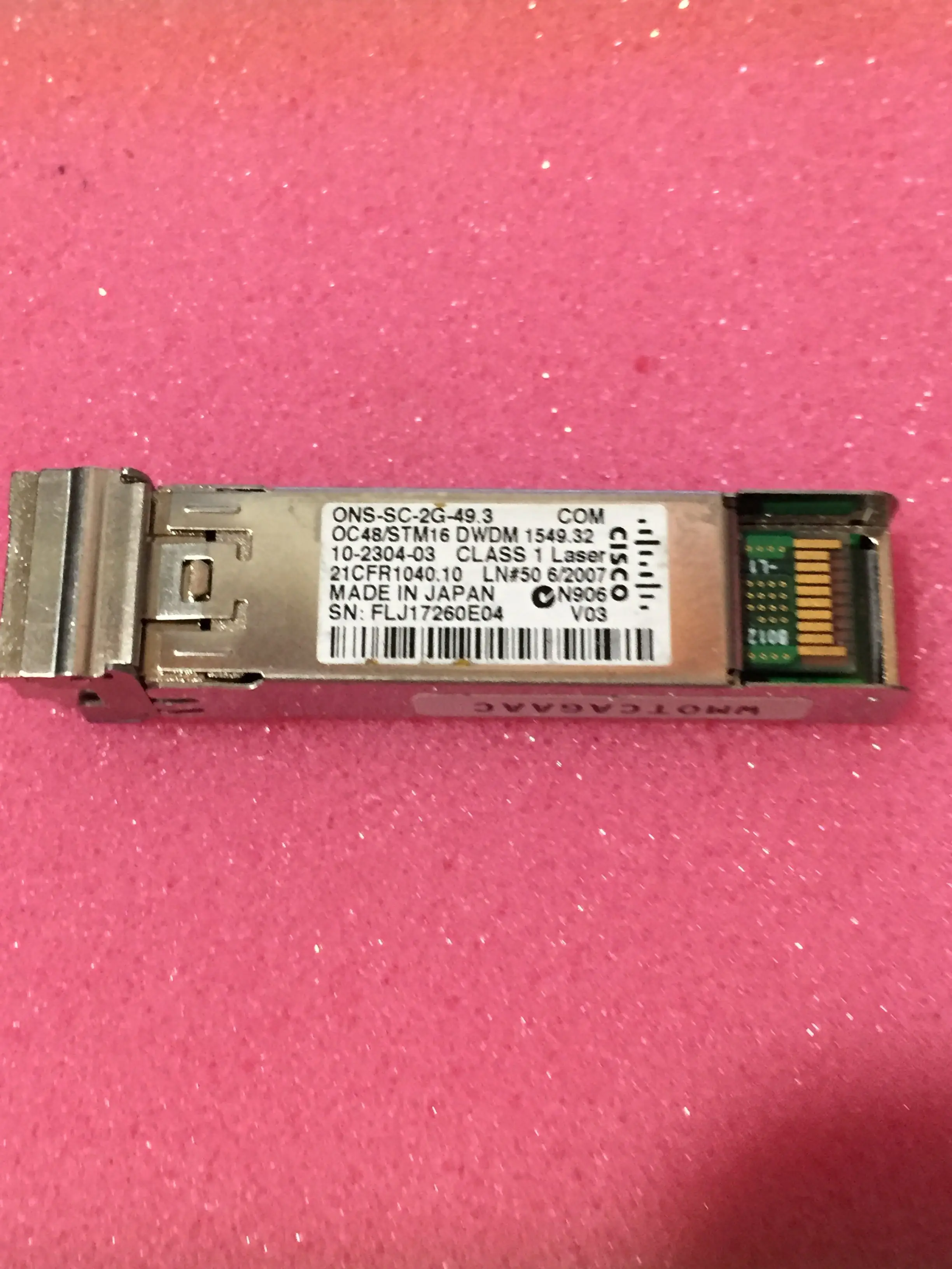 

Оригинальный ONS-SC-2G-49.3, OC48/STM16 DWDM1549.32 10-2304-03