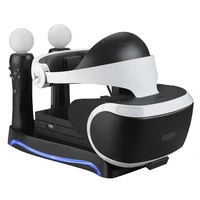 4 in1 ps vr 2nd generation vertical stand ps4 glasses connector storage kit joystick charging station with cooling lights