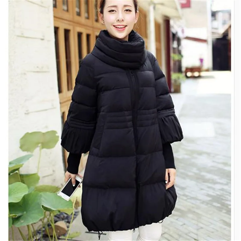 

2017New Womens Winter Coat Thick Cotton Warm Jacket Pullover Cloak Coat fashion Loose Big Yards Jacket Students Parka A0059