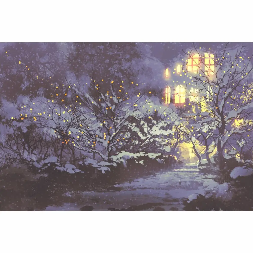 Allenjoy фотография фон картина маслом снег красисветильник Слива дымчатый новый