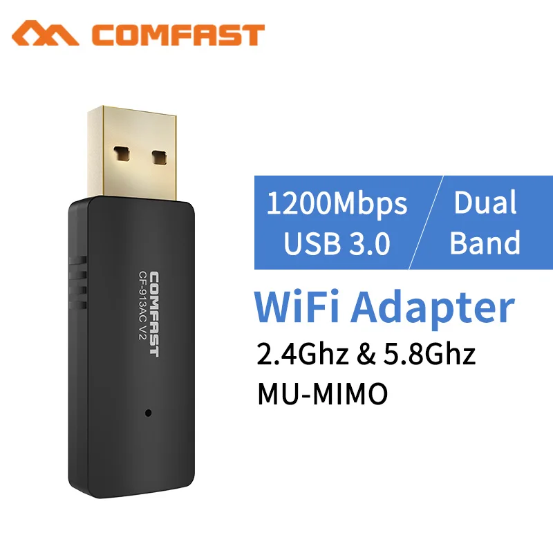 1200 Мбит/с 5 2 4 Ghz Wifi адаптер USB3.0 Dual Band RTL8812 антенна Dongle сетевой для Windows Mac