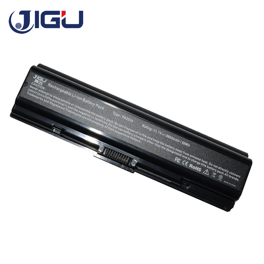 JIGU 12 ячеек батареи для Toshiba Satellite L200 L203 L500 L505 L555 M205 M207 M211 M216 M212 Pro A210 L300D L450 A200 L300
