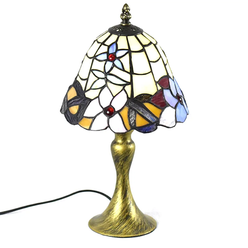

Turkish Table Lamp Vintage Stained Glass Lampshade Desk Light Bedroom Bedside Mediterranean Restaurant Home Deco Lighting E27