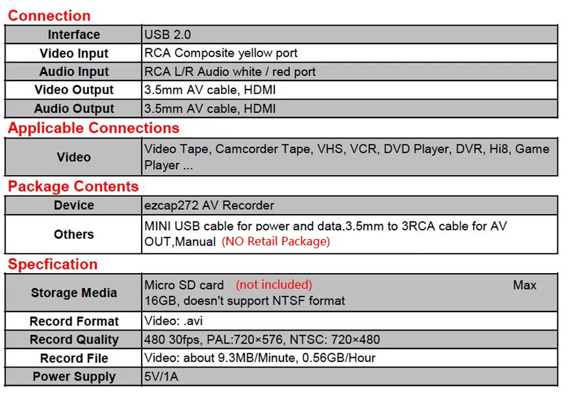 Аналоговый av-рекордер старая видеомагнитола видеомагнитофон VHS VCR DVD DVR 8 мм Hi8 HDMI видеозахвата в цифровой формат на TF карту, не нужен ПК