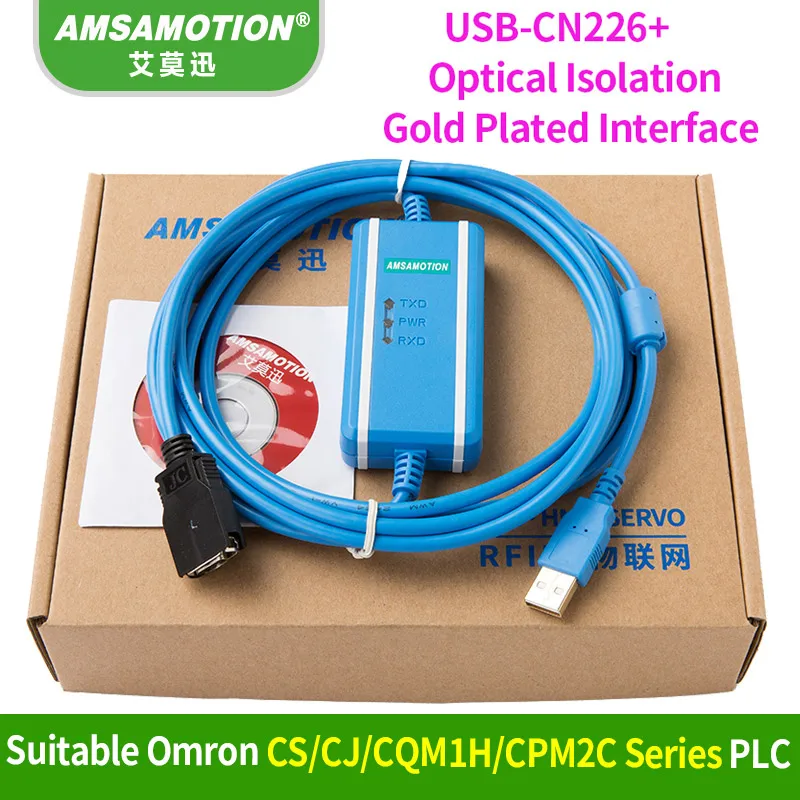 Подходит Omron CS/CJ/CQM1H/CPM2C ПЛК кабель для программирования USB-CN226+ линия загрузки данных