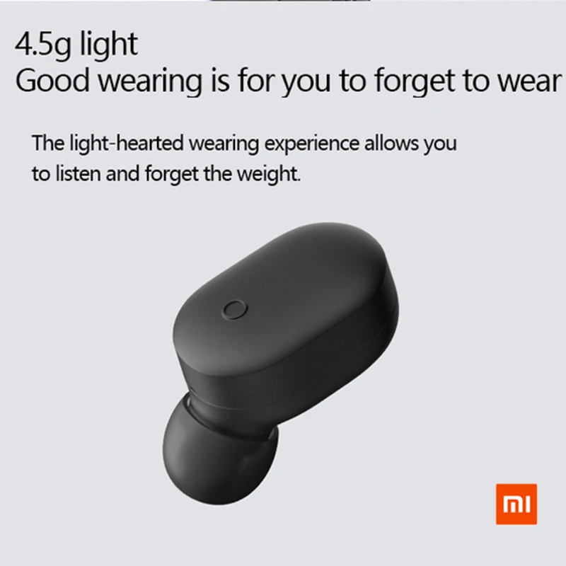 Xiaomi Mi Bluetooth гарнитура Mini IPX4 водонепроницаемый беспроводной наушники телефон BT 4 1