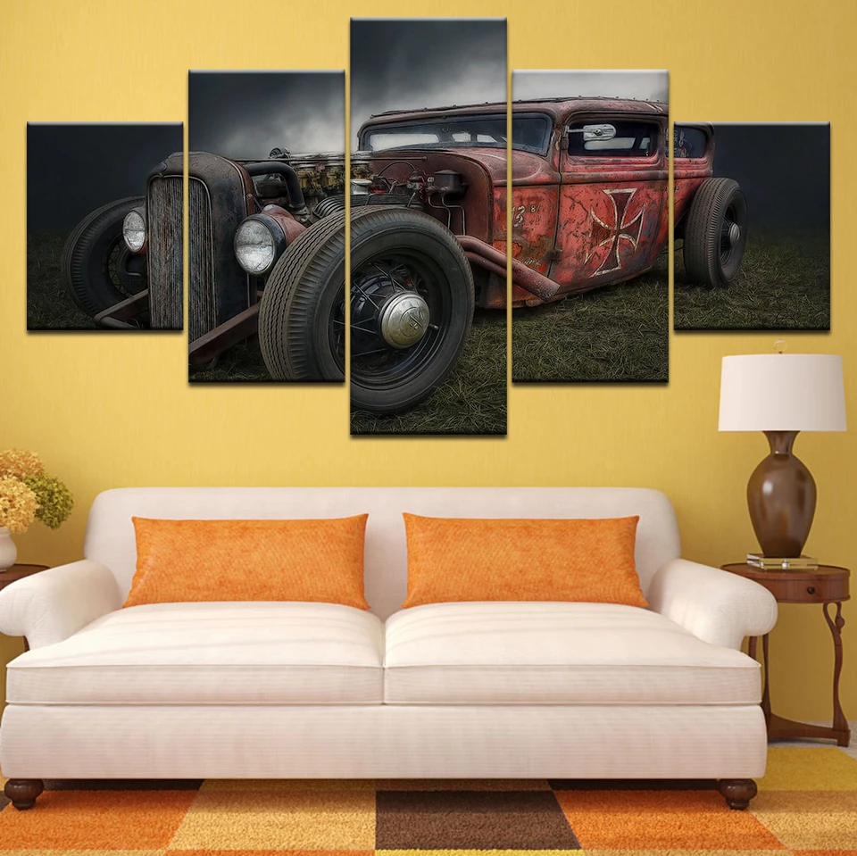Классический автомобиль ретро ностальгические картины на холсте искусство