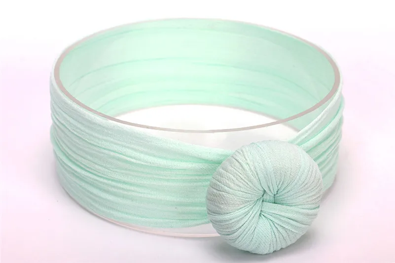 6 Mint Green Новая Детская повязка на голову для новорожденных девочек, повязка на голову для младенцев, цельный тюрбан, аксессуары для волос для малышей, милые мягкие нейлоновые головные повязки на голову - Цвет: 6 Mint Green