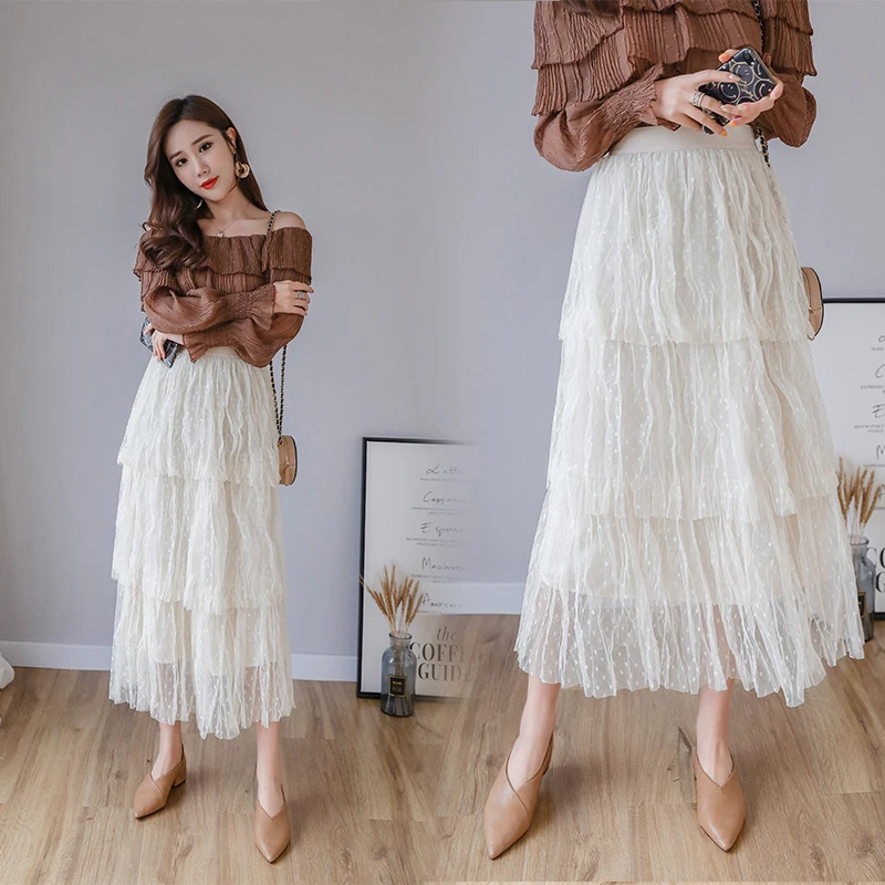 Женская фатиновая юбка Fitaylor плиссированная длинная принцессы в стиле феи с