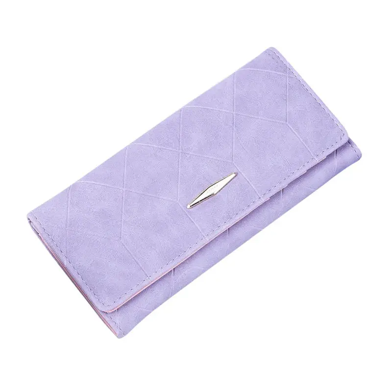 Purple Новые модные женские туфли кошелек элегантный и светильник модные роскошные женские длинные клатчи с портмоне держать длинный кожаный бумажник@ C - Цвет: Purple