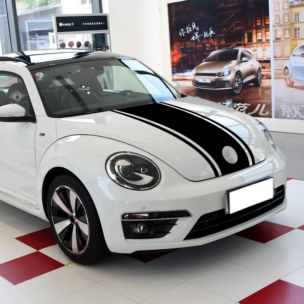 Наклейка на капот автомобиля крышу и заднюю полосу наклейка корпус для Volkswagen Beetle
