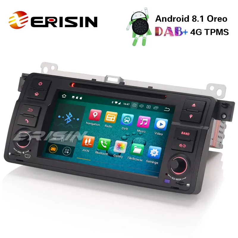 Erisin ES3862B 7 &quotDAB + 4G TPMS DVR Android 8 1 автомобильное радио DVD GPS Satnav для BMW E46|Автомагнитолы| |