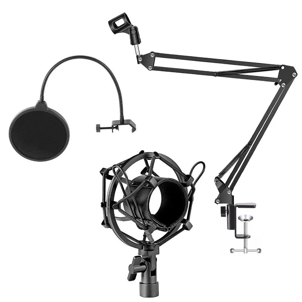 Ituf микрофон Подвеска стрелы ножничный рычаг стенд с ударным креплением три