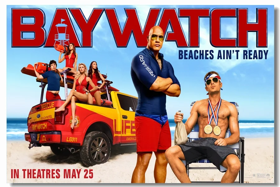 Пользовательские холст настенные картины искусство Zac Efron плакат Baywatch обои