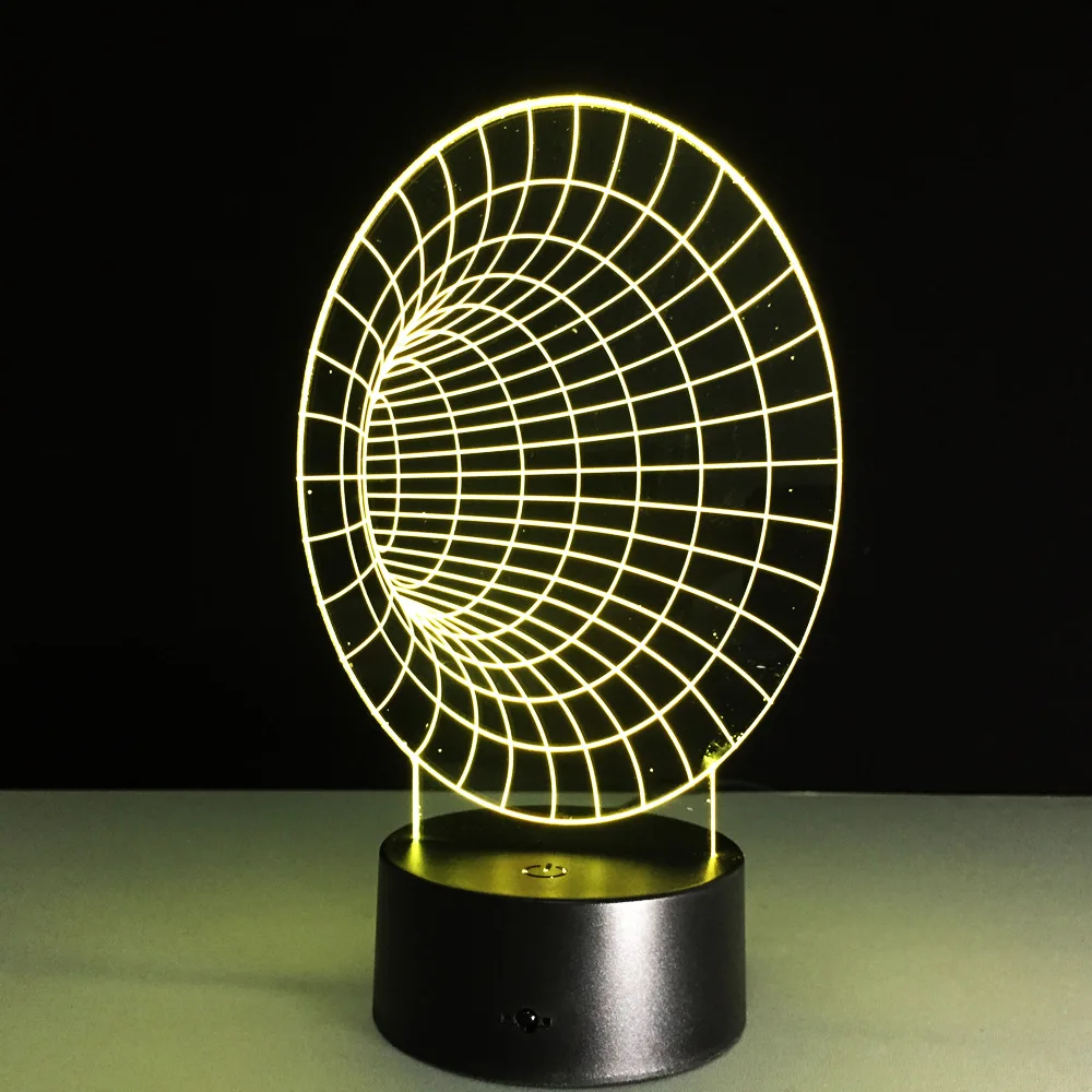 Туннельная 3d лампа для детей светодиодный ночник с сенсорным управлением и Usb
