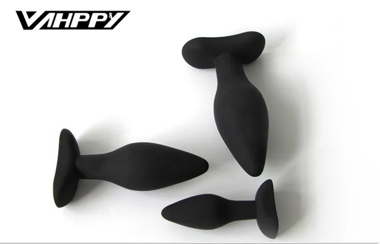 Черный Конус Силиконовые Butt Plug Анальный Секс игрушки для Для мужчин женщина