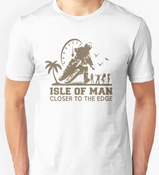 Мужская футболка в стиле панк Isle of Man хлопковая Футболка с принтом Остров Мэн