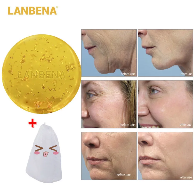 LANBENA 24K золото эфирное масло мыло ручной работы увлажняющее против морщин