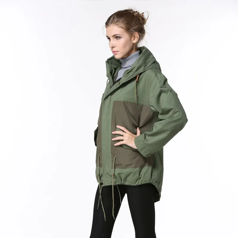 Korean desgin comfortable fashion bomber jacket women spring coats without fur collar hooded jackets | Женская одежда