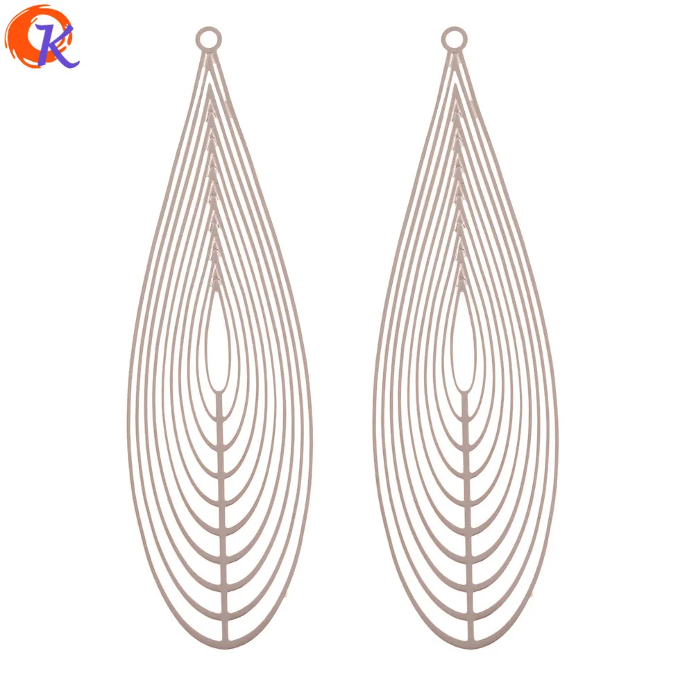 Rhodium Cordial Design 100Pcs 16*55MM Jewelry Accessories/Earrings Connectors/Drop Shape/Hand Made/DIY Jewelry Making/Earring Findings - Цвет: Rhodium