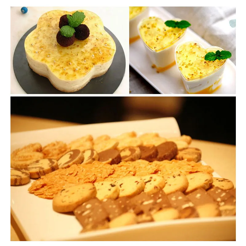 5 шт./компл. Еда Класс ABS звезды дерева круглый сердце цветок Фондант Торт Печенье