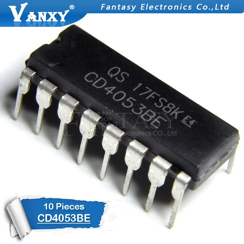 10 шт. CD4053BE DIP16 CD4053 DIP 4053BE DIP-16 новый и оригинальный IC | Электронные компоненты