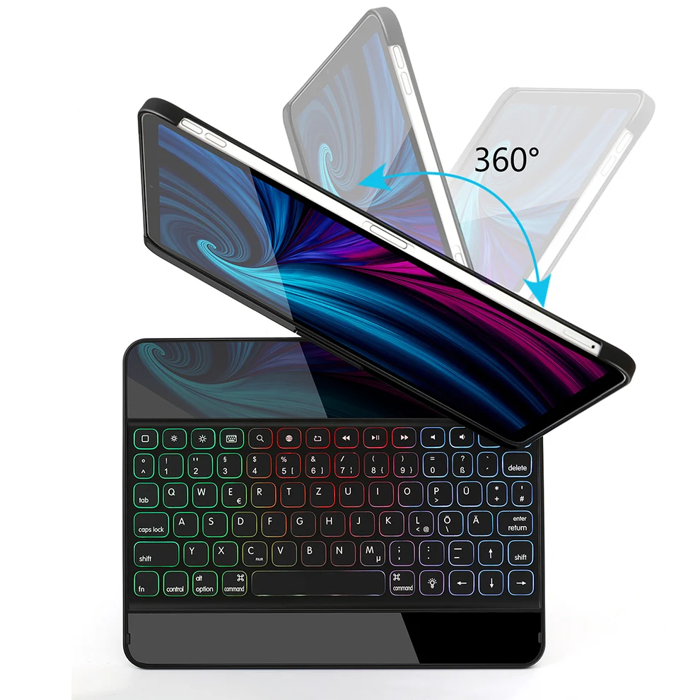 Чехол для беспроводной клавиатуры SeenDa с подсветкой и Bluetooth iPad Pro 11 2018 чехол