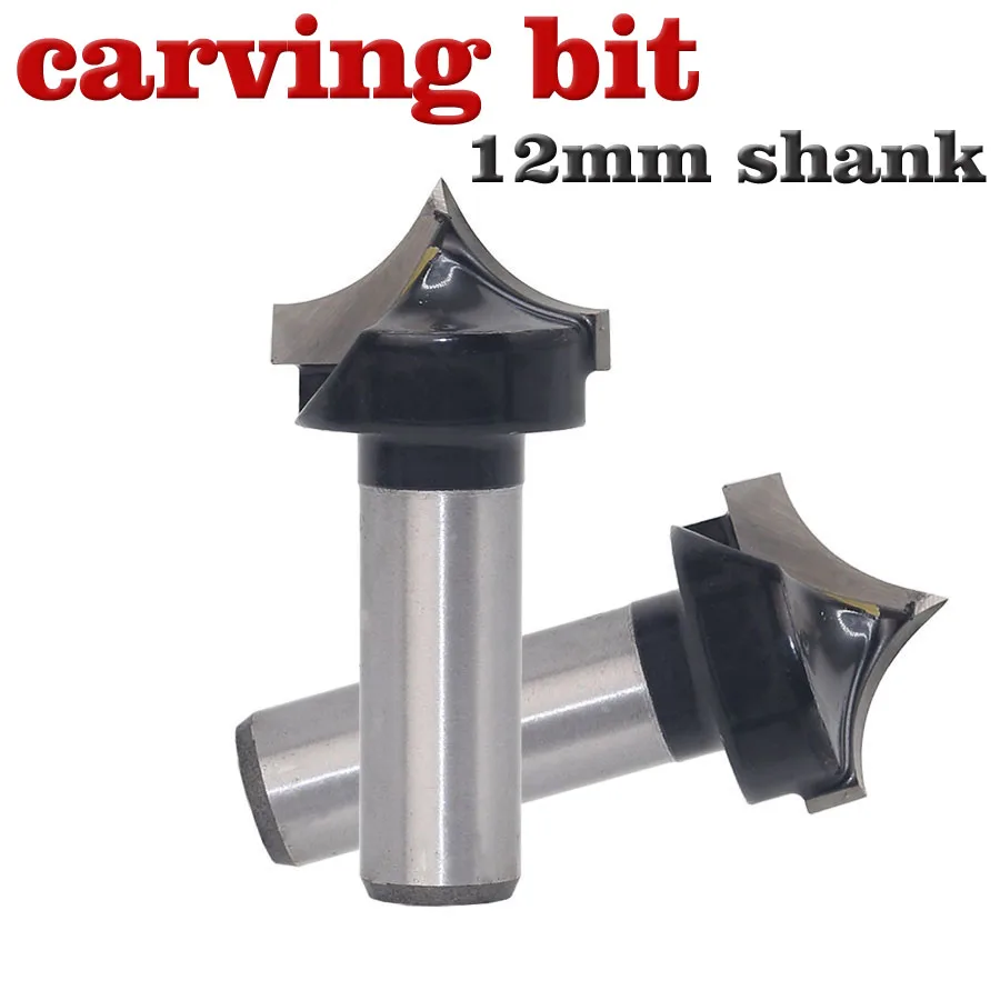 

1pc 12mm Shank CNC tools solid carbide round nose Bits Round Point Cut Bit Shaker Cutter Tools For Woodworking