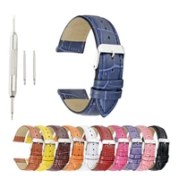 ontheleaver premium crocodile embossed leather watch band mens or womens croc strap