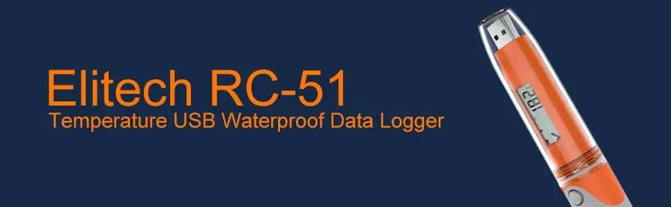 Elitech RC-51 PDF USB Регистратор данных температуры многоразовый Регистратор Ручка стиль 32000 точек записи-2 года гарантия качества