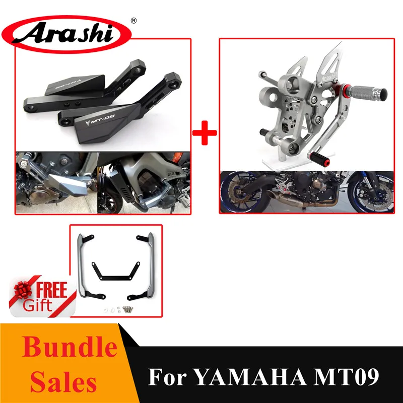 Араши для YAMAHA MT 09 2014 2016 ЧПУ двигателя ползунок Слайдеры протектор Регулируемые
